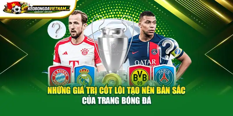 Những giá trị cốt lõi tạo nên ưu điểm của trang bóng đá