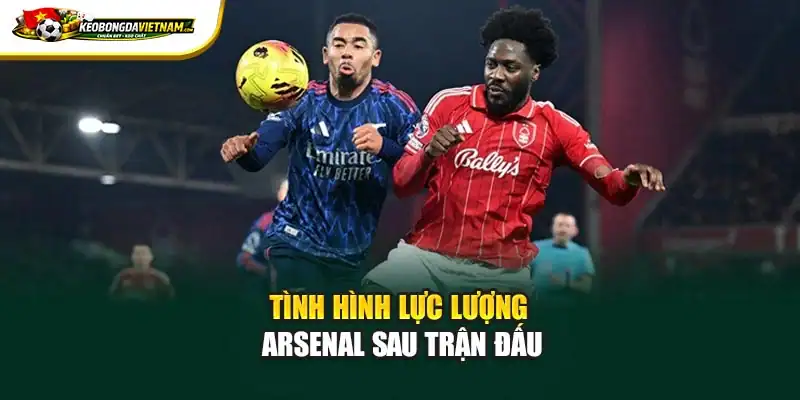 Tình hình lực lượng Arsenal sau trận đấu