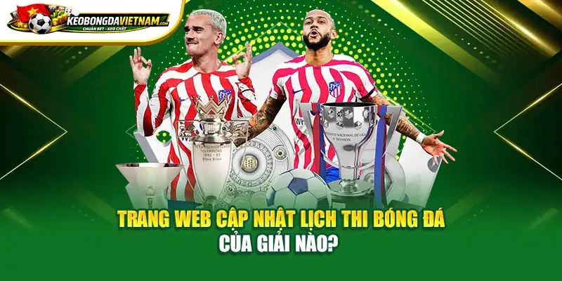 Trang web cập nhật lịch thi của những giải bóng đá nào?