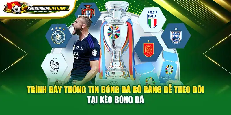 Trình bày thông tin bóng đá rõ ràng dễ theo dõi tại Kèo Bóng Đá